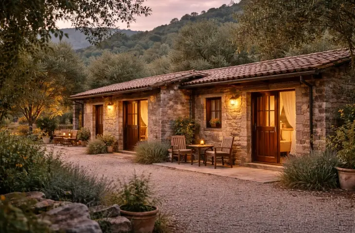 Kalabalıktan uzak rotada taş ev konaklama